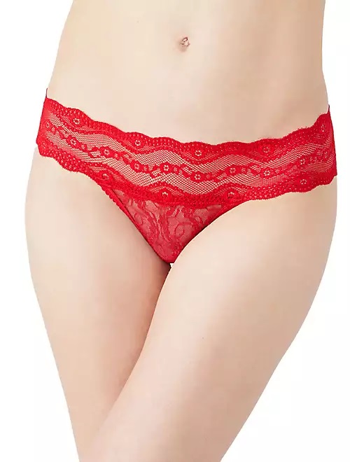 Buy b.tempt'd Women's Lace Kiss Bralette, Crimson Red, Small at