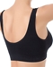 B-Smooth Wire Free Bra, 3/4 Back View in Black