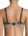 Embrace Lace Plunge Underwire Contour Bra, Back View in Black/Ivory