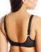 Simple Shaping Full Coverage Underwire Minimizer Bra, Back View in Black