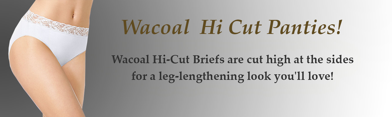 Hi-Cut Brief Panties by Wacoal are cut high at the sides for a leg-lengthening look