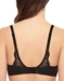 Wacoal Lace Impression T-Shirt Underwire Bra in Black, Back View