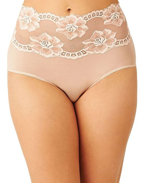 Wacoal Marquise Short Brief 101006 Womens Lace Knickers Cream Pink 