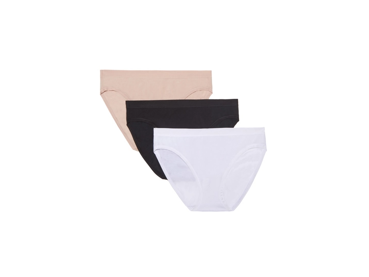 Buy Wacoal Cotton Bikini Low Waist Medium Coverage Solid Panties Black,  Beige, Grey (Pack of 3) online
